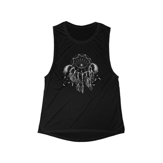 Dream catcher top third eye top women tank top gift for her Women's Flowy Scoop Muscle Tank
