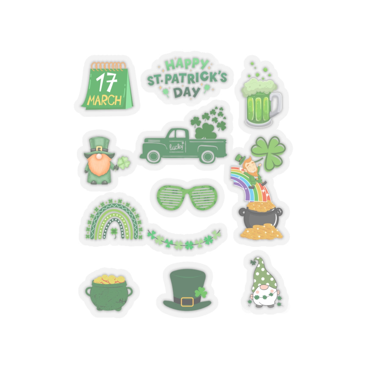 St. Paddy's Day sticker page st. Patrick's sticker luck rainbow sticker bestie sticker leprechaun stickers bestfriend irish luck sticker