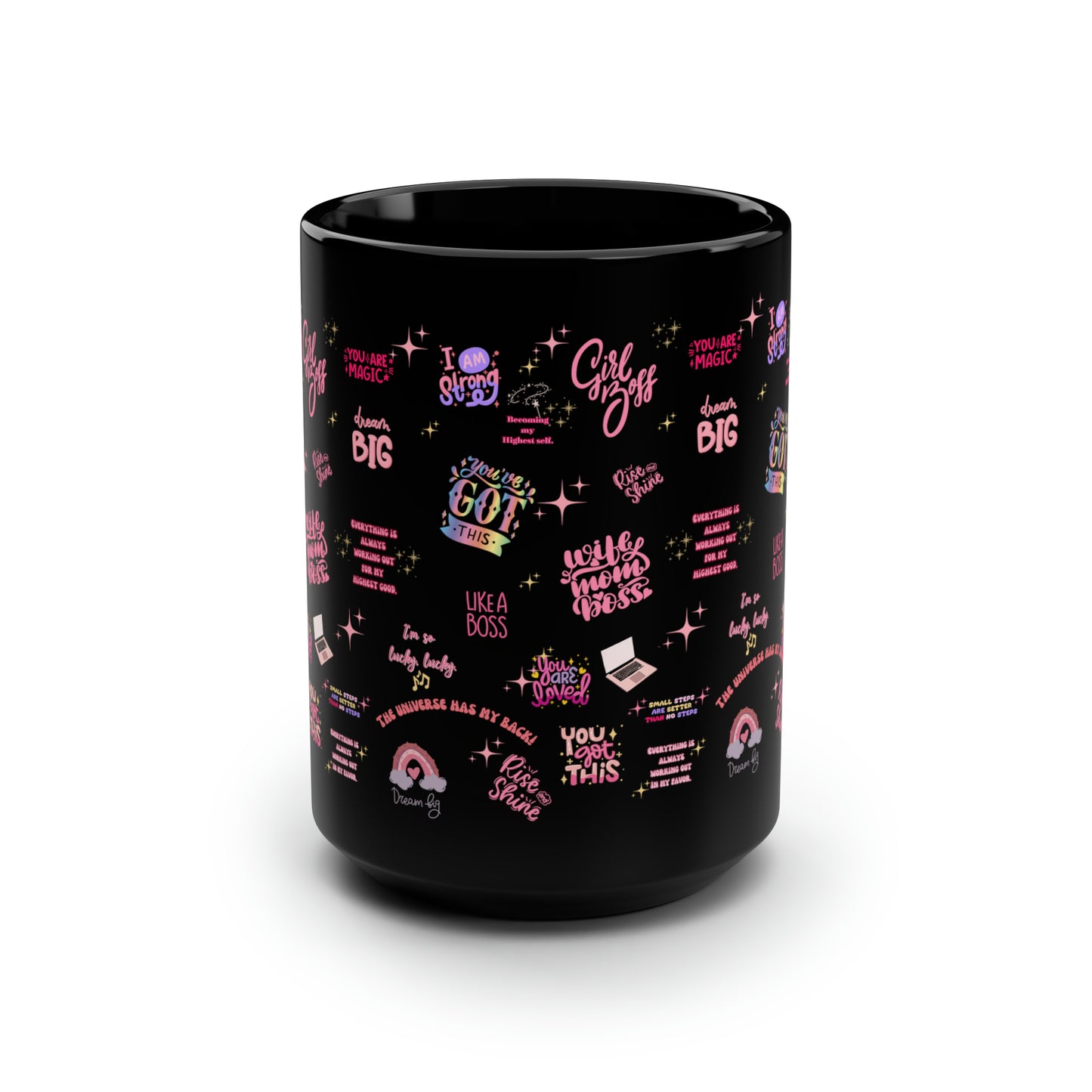 Positive affirmations Coffee Mug black girlboss mug birthday gift wife mom boss mug gift for her gift for wife Mugs tea Christmas gift 15oz