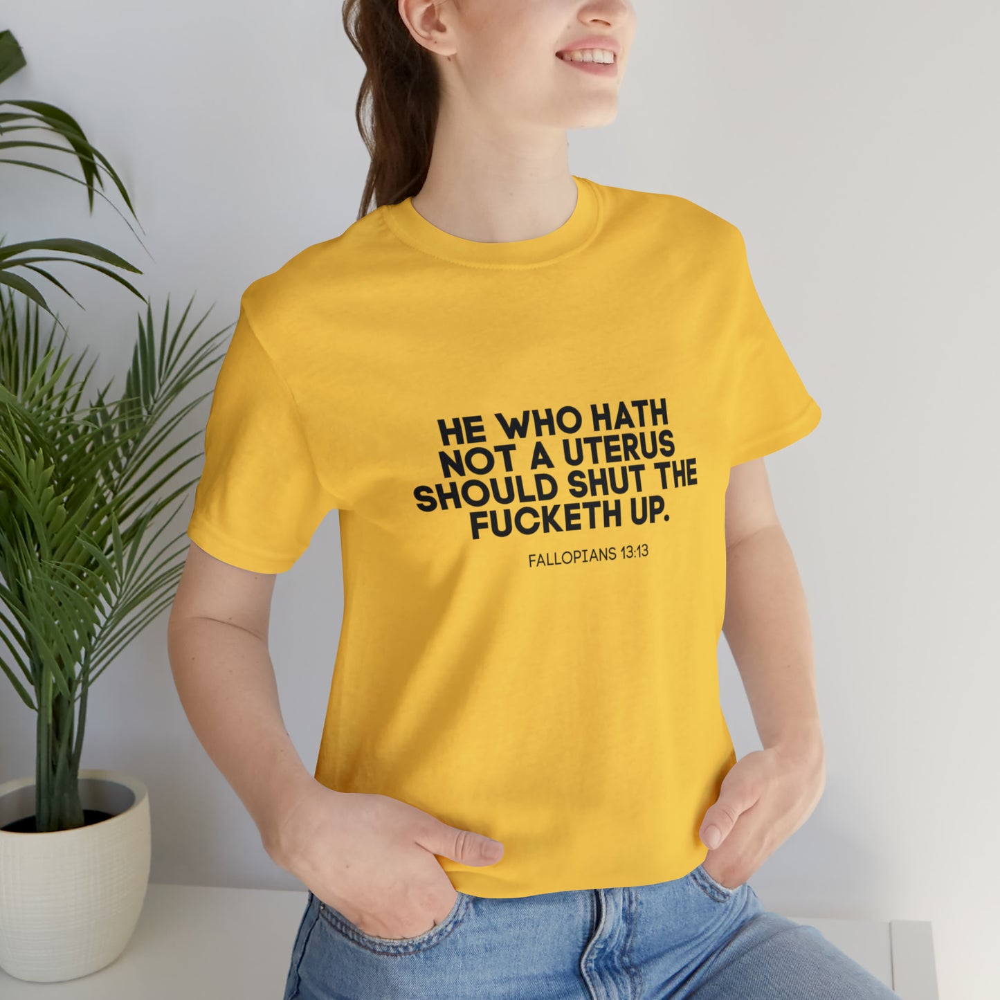 He who hath no uterus should shut the fucketh up shirt, Women's rights crop top, human rights, march shirt,Champion Women's Cropped T-Shirt