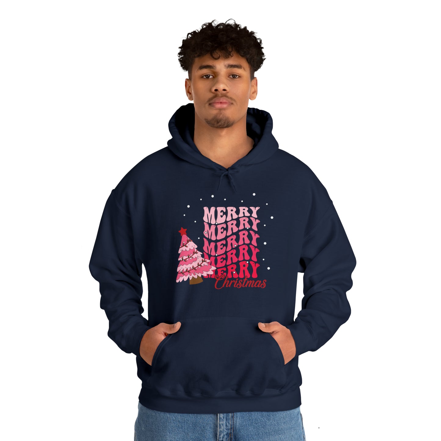 Festive AF hoodie blue Merry Bright Christmas Sweatshirt for Women Men Christmas Sweater Holiday Christmas gift for her gift for him