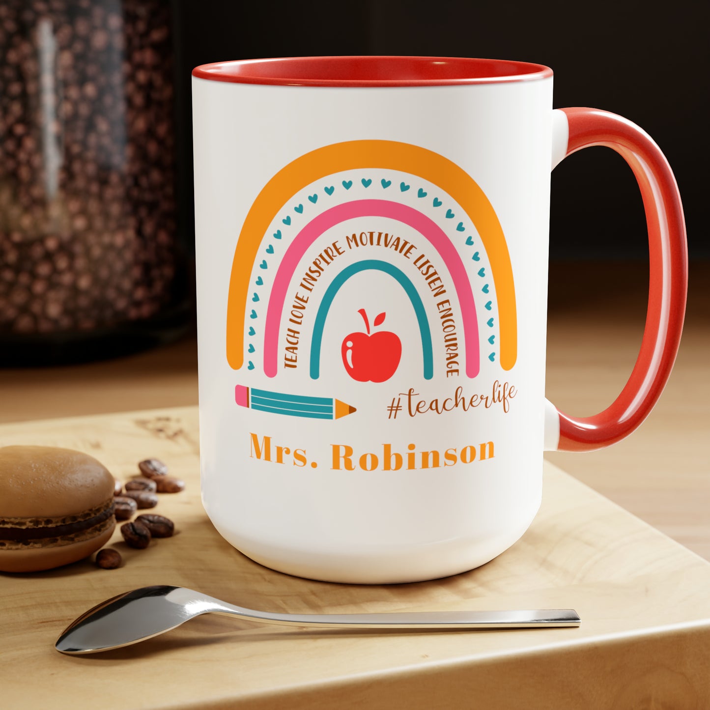 Personalized teacher name mug custom teacher gift teacher vibes gift for him Supervisor mug Coffee Mug gift for her Mug wife Coffee Mugs