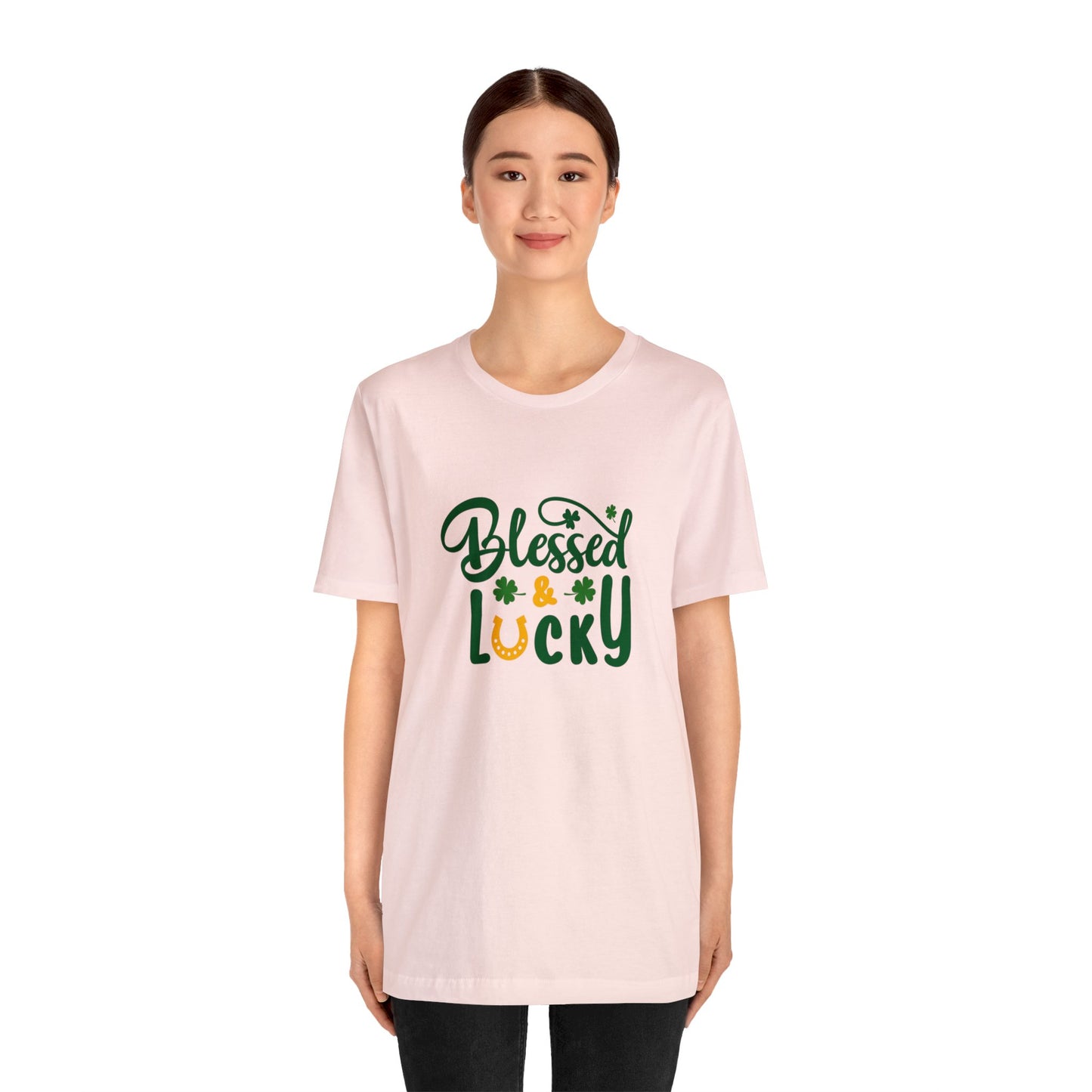 St Patrick's Day shirt blessed and lucky shirt Irish leaf shirt Unisex Tee Retro Shirt T-Shirt best friend vacation shirt beach
