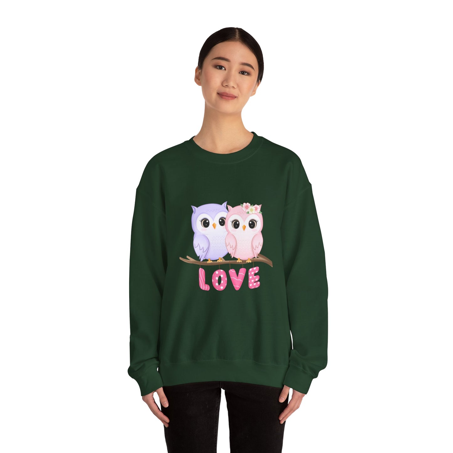 Owl Love sweater valentines Day sweatshirt valentines day shirt best friend gift for her Unisex owl sweater Love shirt unique holiday gift