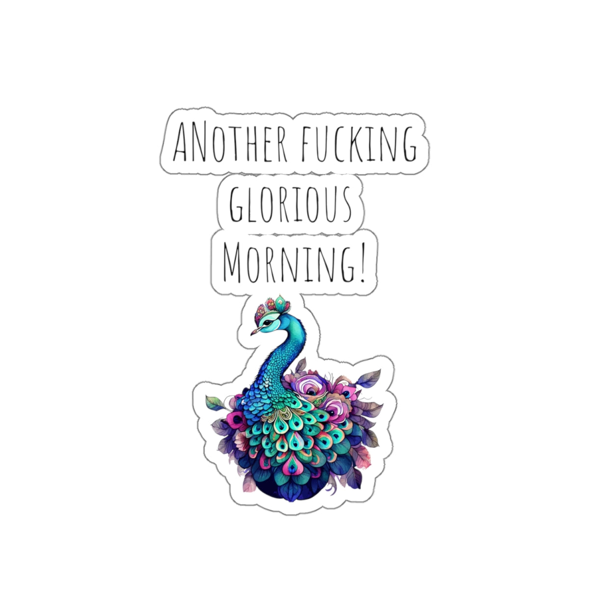 Glorious morning sticker ostrich sticker funny coworker gift funny mom gift bestfriend gift Kiss-Cut Stickers Halloween stickers sticker