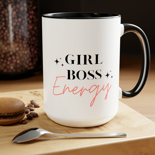 Girl boss energy mug Bossbabe Christmas mug gift for mom gift mug Floral mug gift for her Mug funny gift for wife Coffee Mug Christmas gift