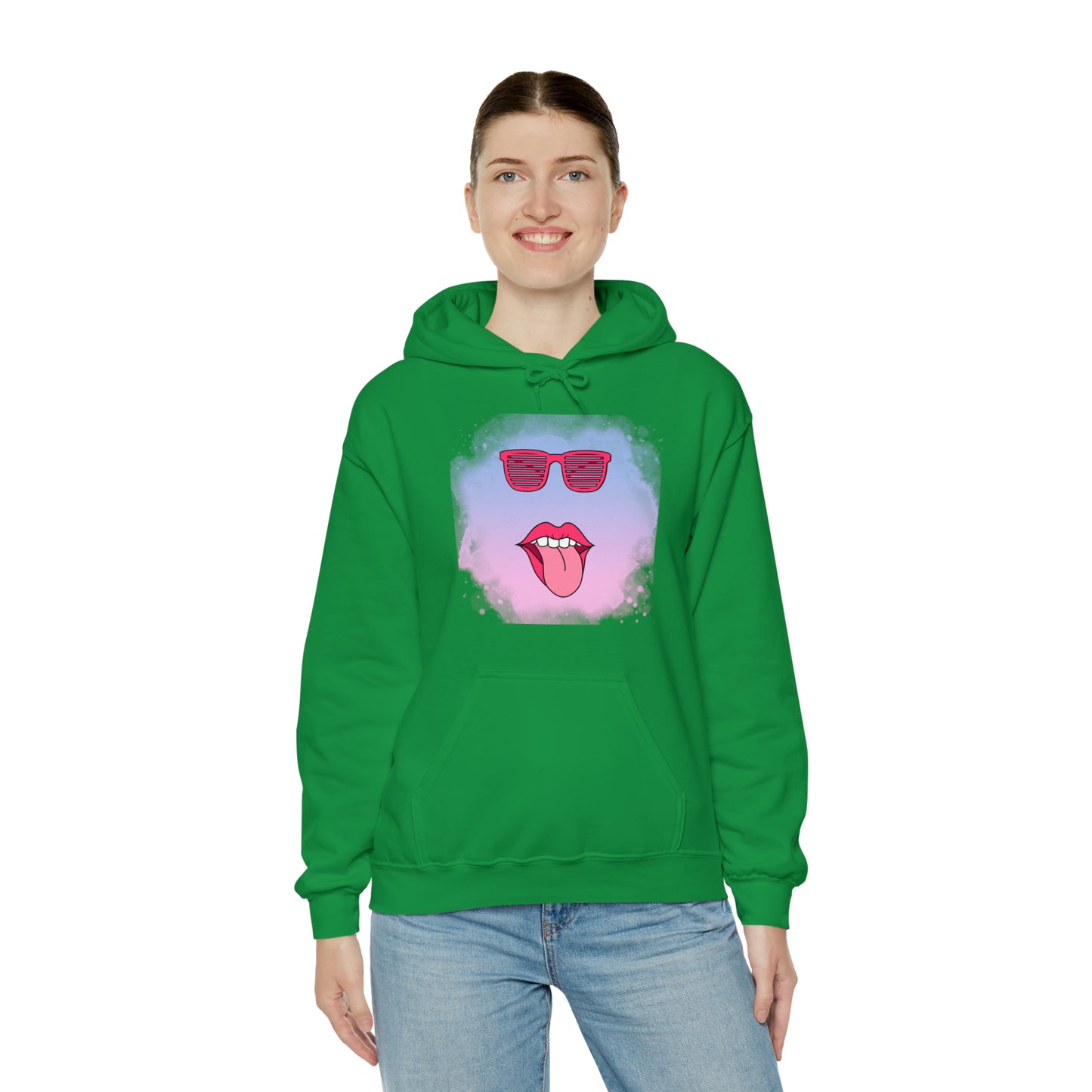 Lip Sunglasses Hoodie, Bubble Gum kiss Hoodie, Fun Summer shirt, Birthday gift for her, Galantine gift for her,best friend gift, vacation