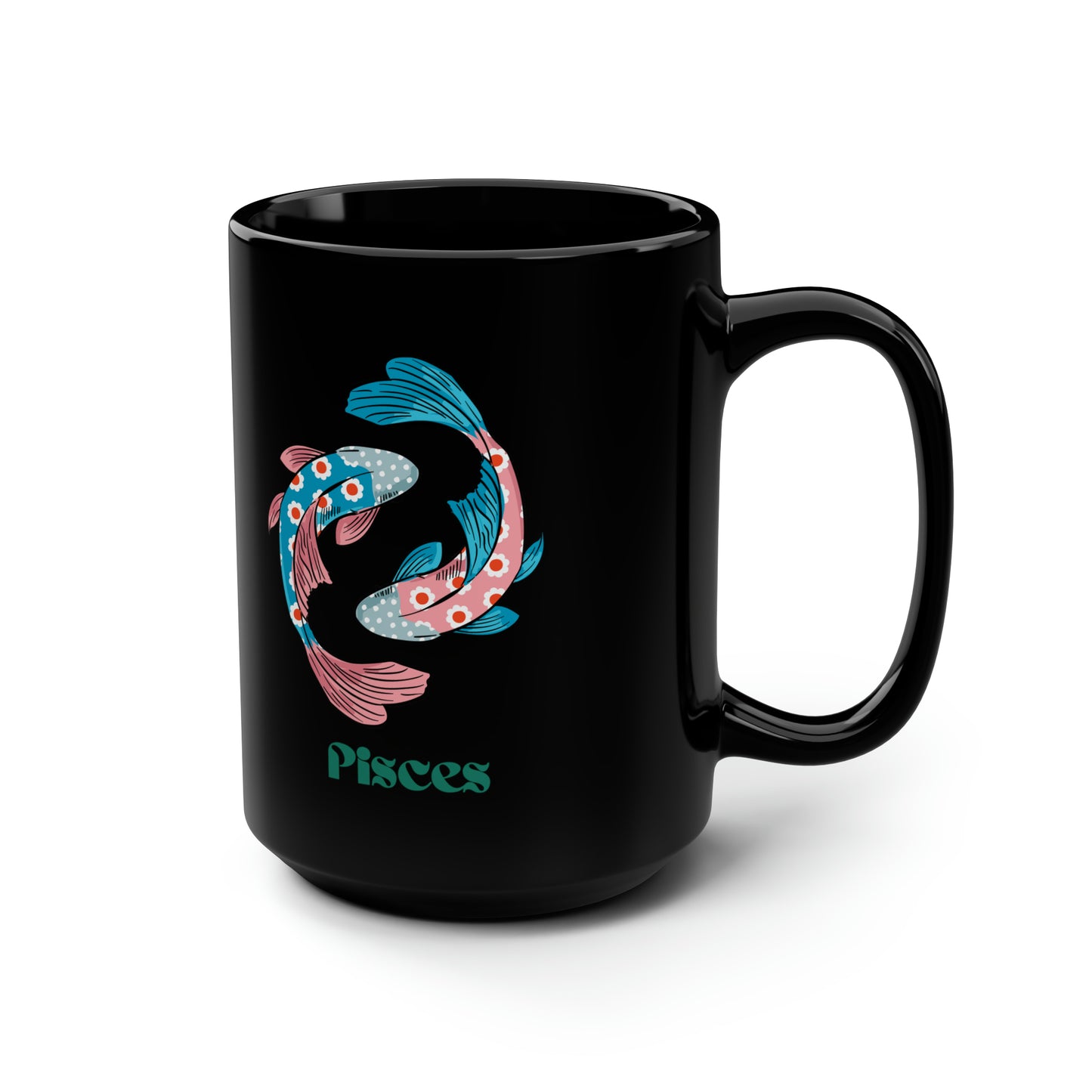 Pisces zodiac sign mug Black ceramic Mug 15oz funny gift Queen Eras tour World Tour Tickets Leo zodiac merch office Christmas