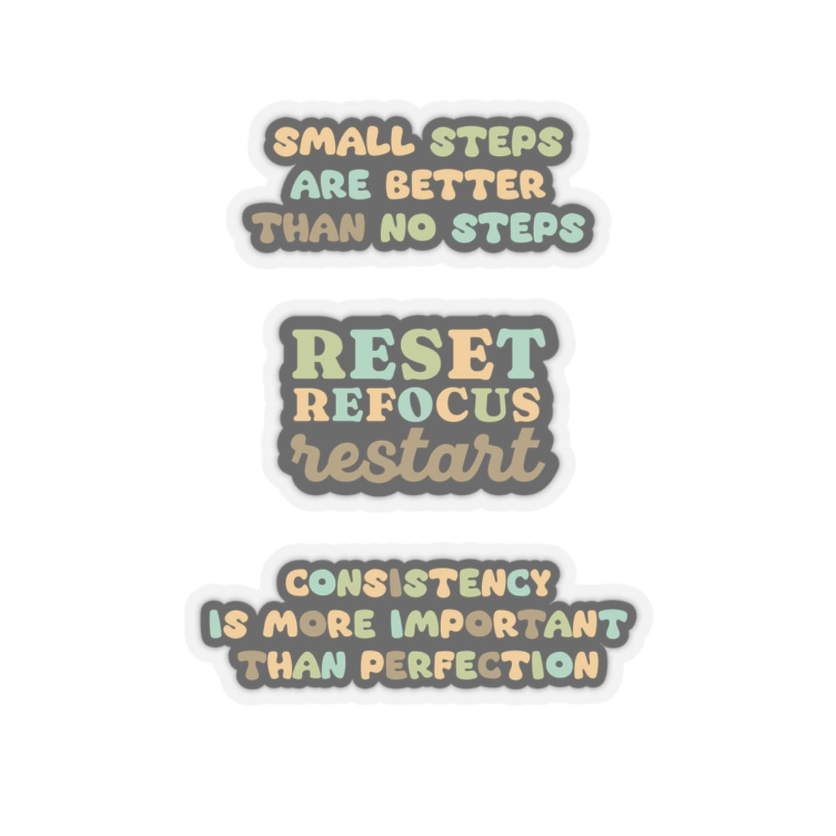 Motivational sticker page consistency sticker over perfection sticker small steps sticker bestie sticker teddy bear stickers bestfriend