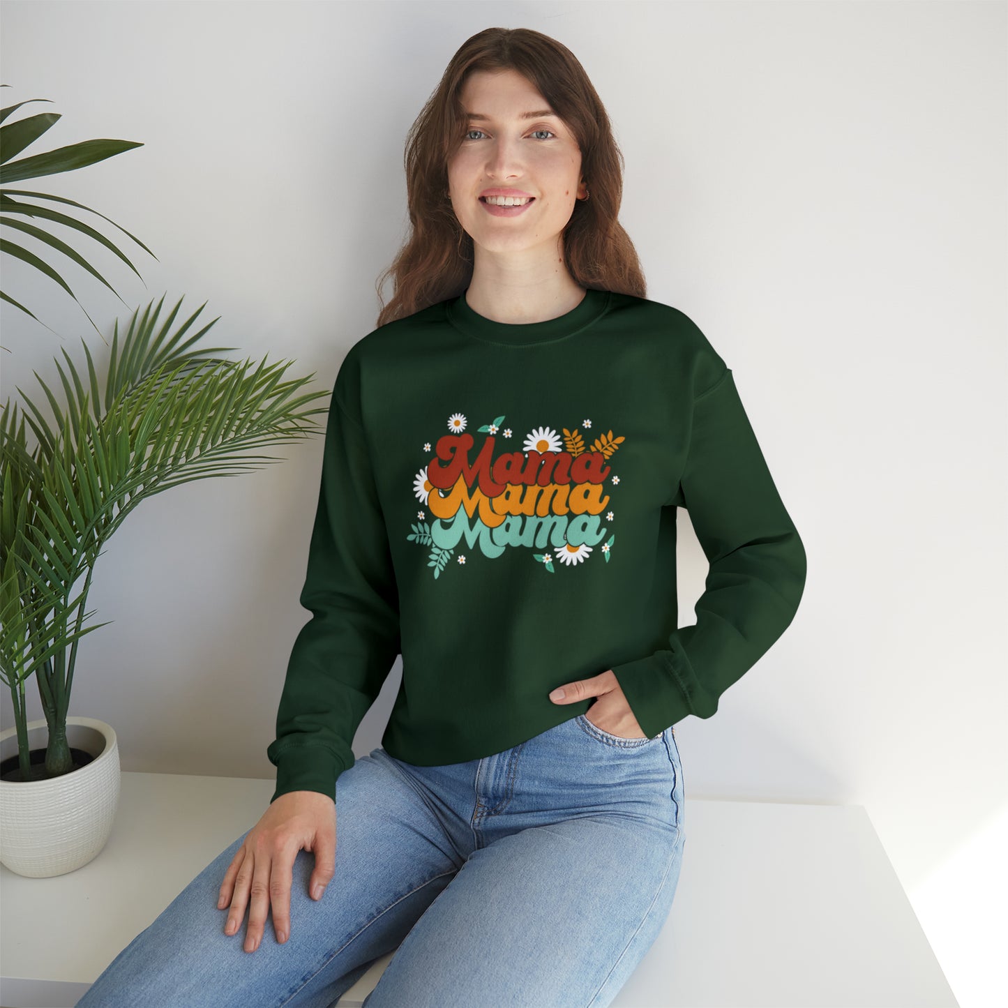 Mama floral vibes sweater, Mother Mom sweatshirt, Gift for mom, Christmas gift for her, yoga wear for her,for him, Birthday gift for her,Ga