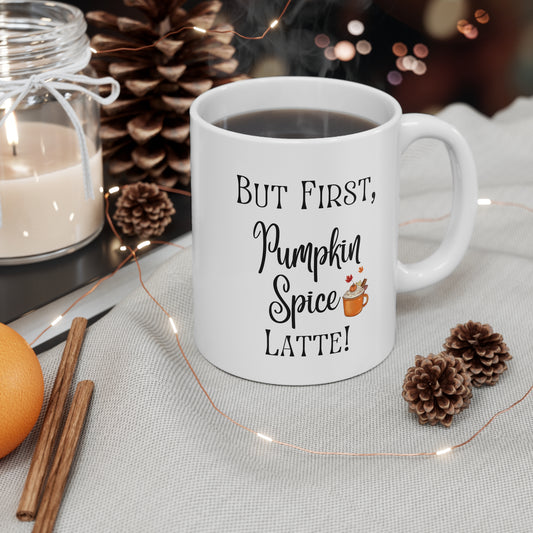 Pumpkin Spice Latte Mug, Autumn Coffee Cup, Fall Gift for Coffee Lovers, Seasonal Drinkware, Cozy Kitchen Decor