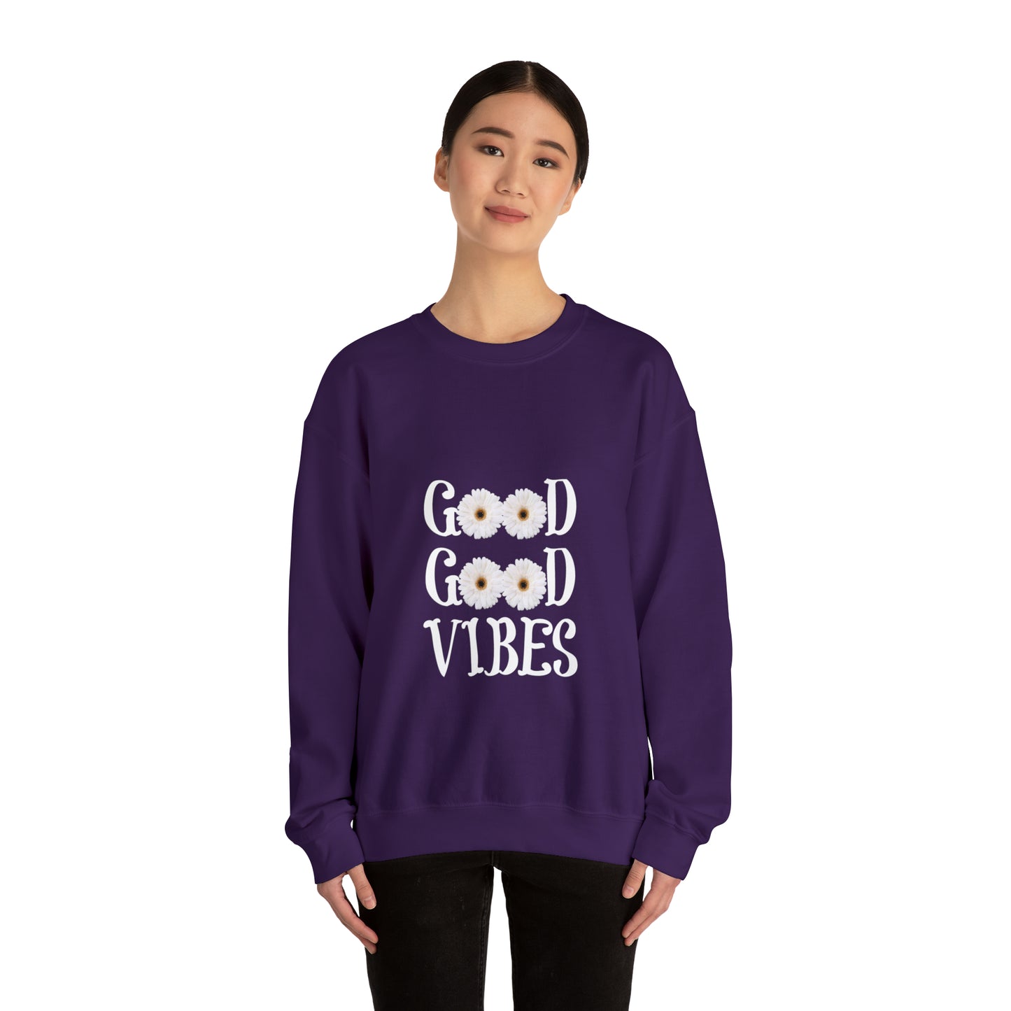 Good Vibes Sweatshirt, Unisex Heavy Blend™ Crewneck Sweatshirt