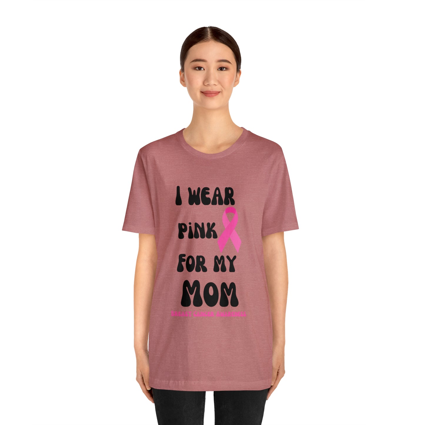 Breast cancer awareness shirt I wear pink tshirt for my mom shirt survivor Shirt October pink awareness Gift Christmas gift