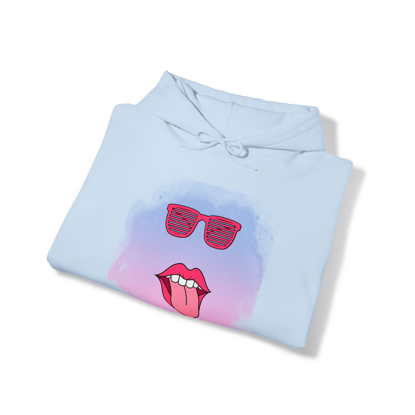 Lip Sunglasses Hoodie, Bubble Gum kiss Hoodie, Fun Summer shirt, Birthday gift for her, Galantine gift for her,best friend gift, vacation