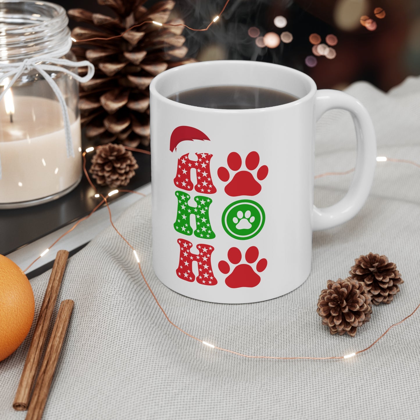 HoHoHo Funny cat mug Christmas gift Cats on motorcycle Cat lover gift coffee lover gift tea lover gift for her gift for him Mug 11oz