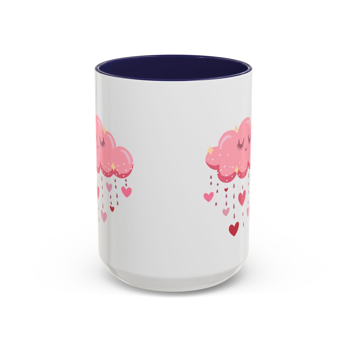 Happy pink cloud mug pink hearts mug Valentines day mug Galantines day Bestie giftforher gift tea Mug Coffee Gift for Mom vday gift girlboss