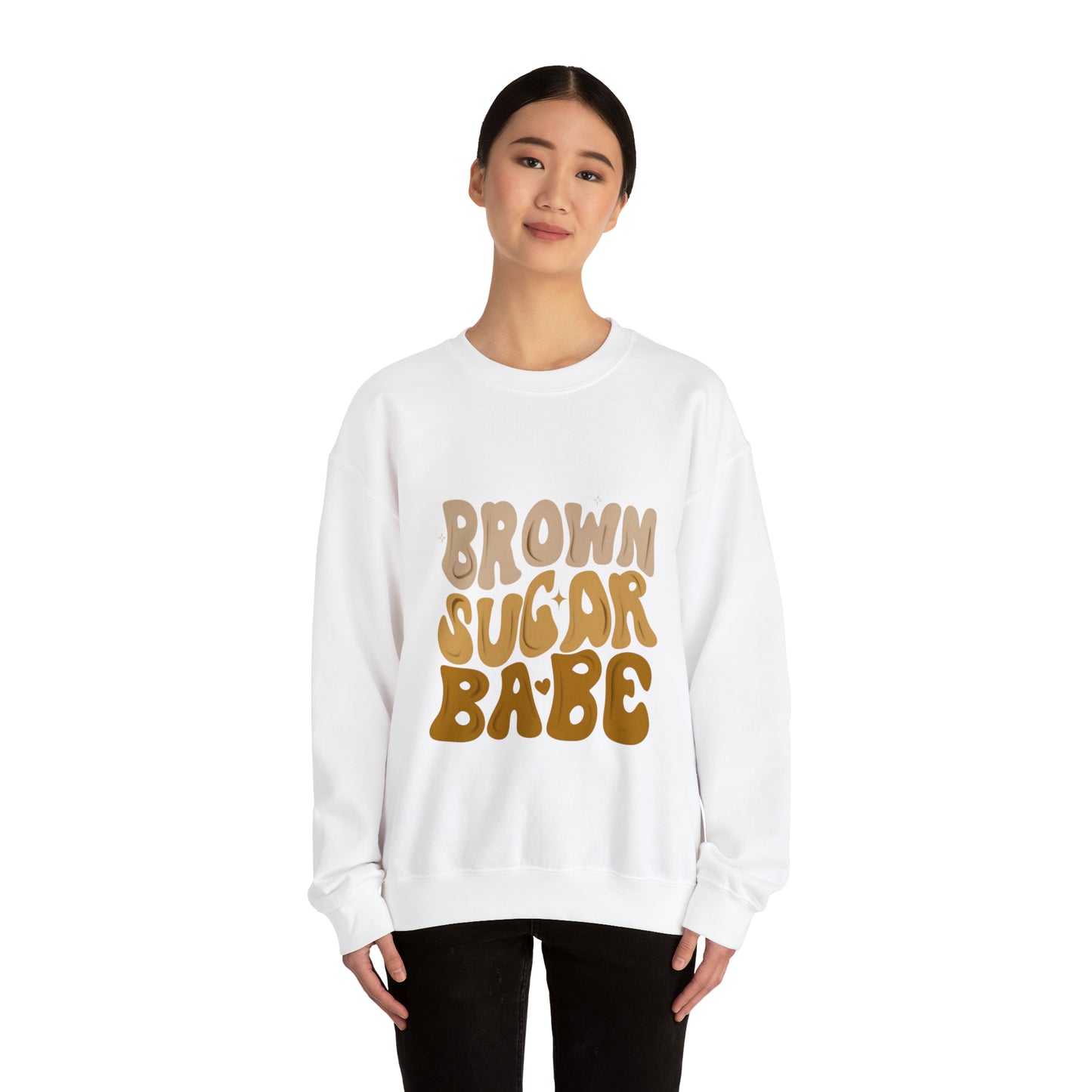 Brown Sugar Babe sweatshirt, Brown Beauty shirt, Birthday gift for her, Melanin sweatshirt, Unisex Heavy Blend Crewneck Sweatshirt