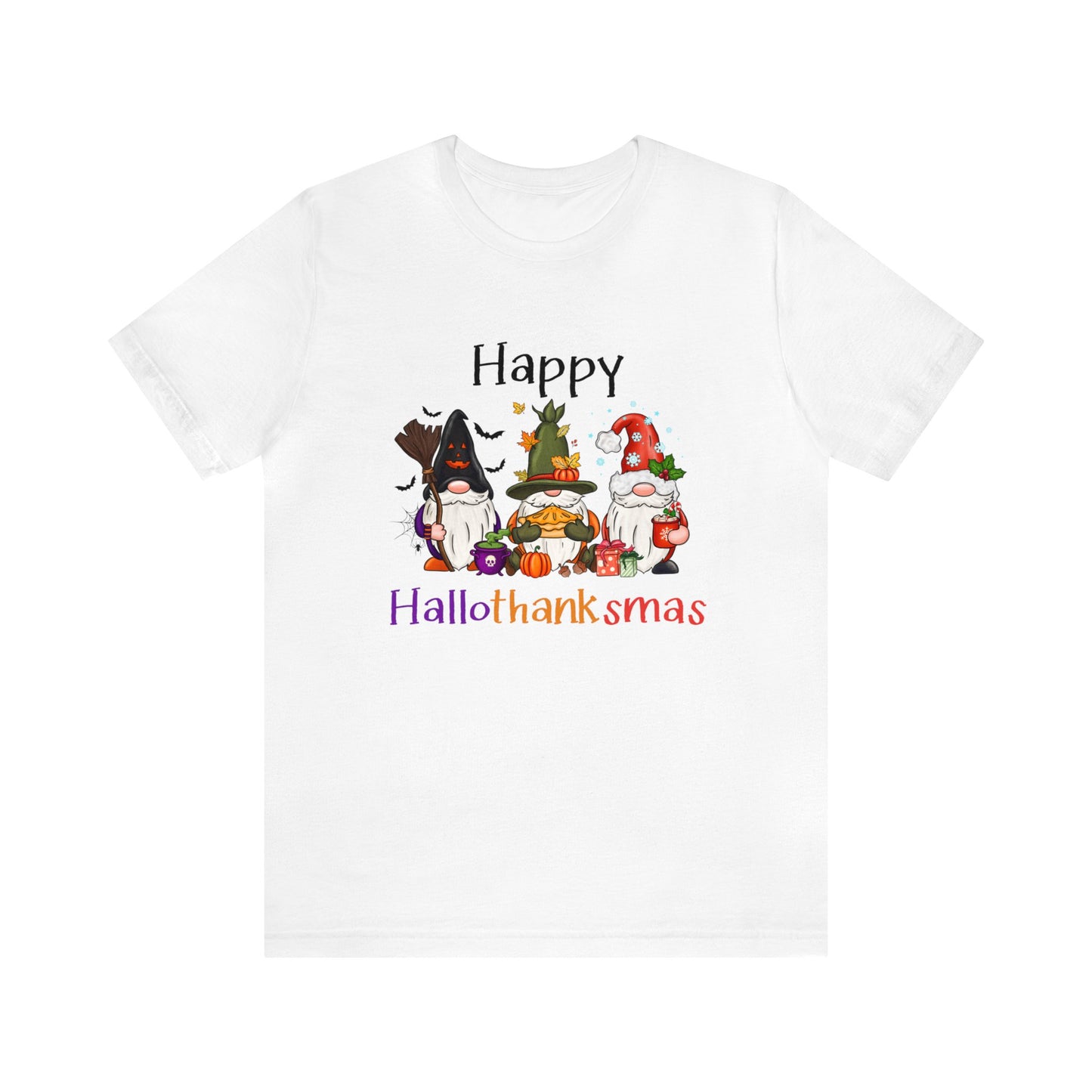 Gnomes lover gift gnomes Halloween shirt gift for her gift for him happy Hallothanksmas Shirt Unisex Tee Christmas gift Thanksgiving shirt