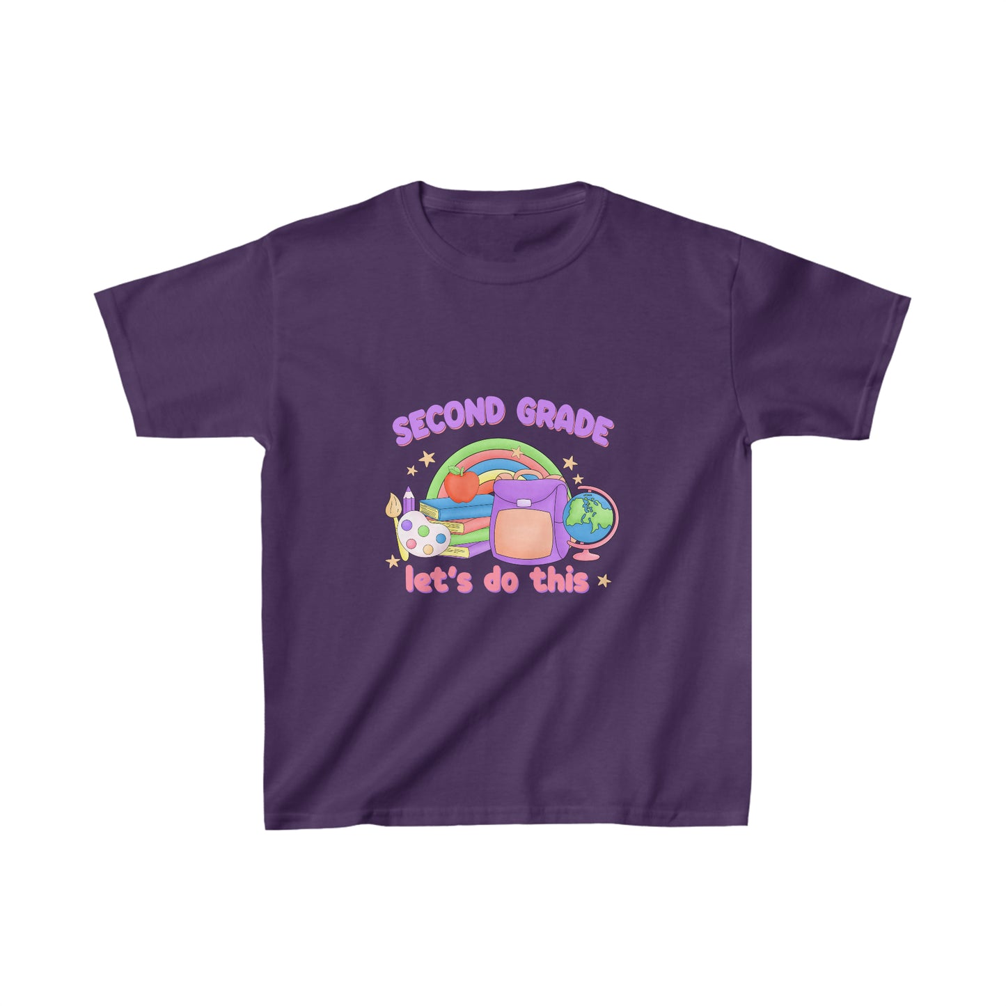 Second grade shirt rolling into 2nd grade Kids Heavy Cotton™ Tee