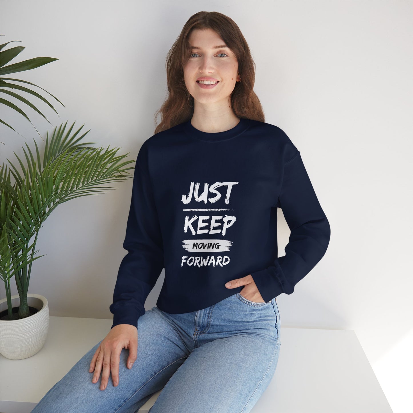 Just keep moving forward sweater motivational sweater gift for her gift for him entrepreneur gift birthday gift Christmas sweatshirt