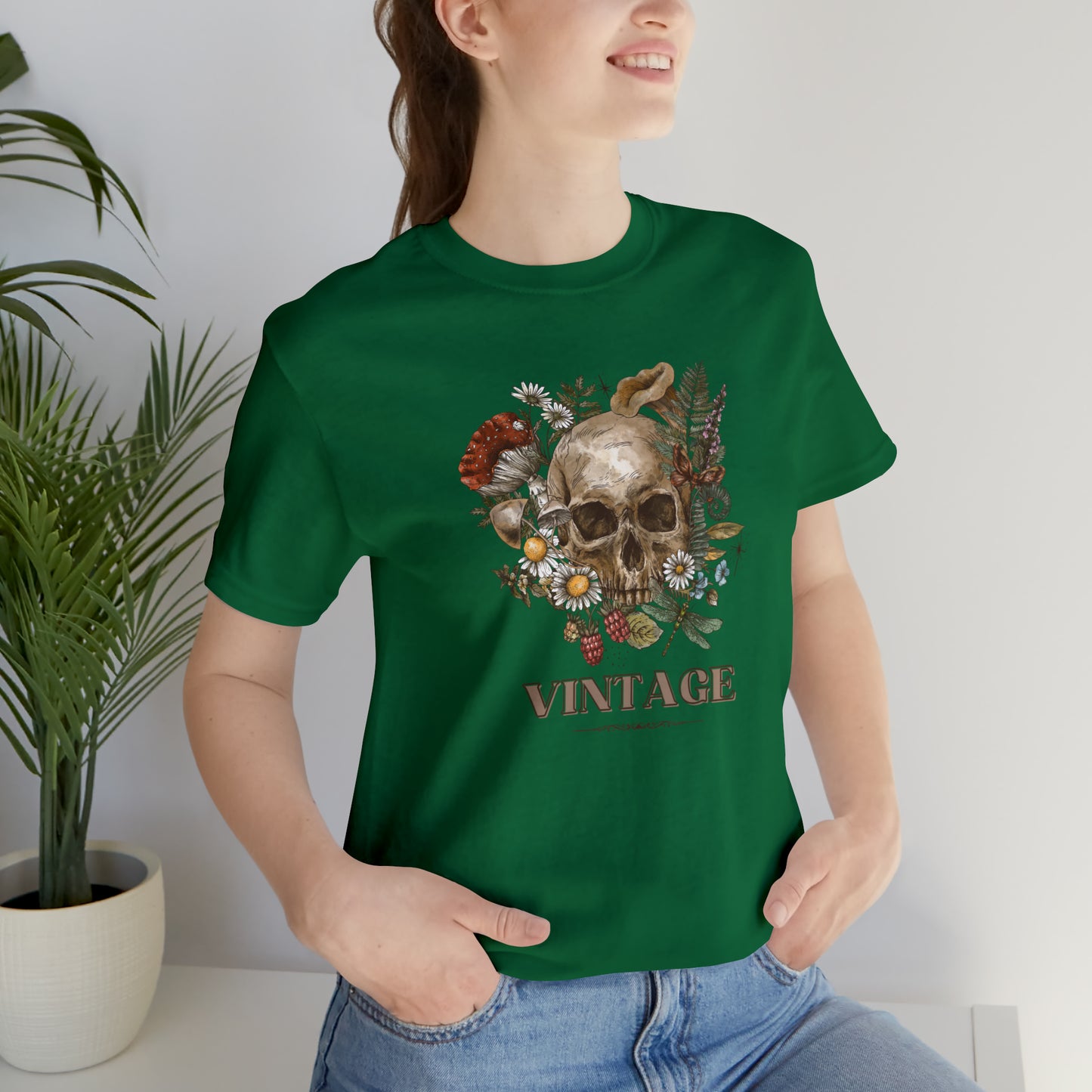 Vintage retro shirt skeleton head shirt Halloween tee Floral Shirt unisex Retro Themed vintage Gift christmas gift