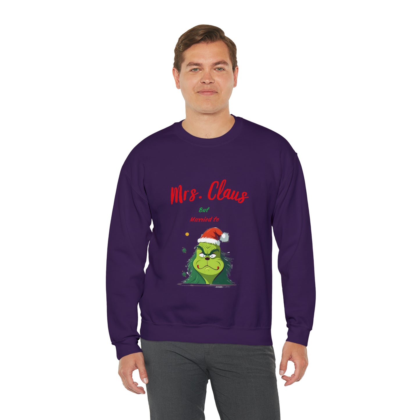 Mrs Claus sweater married to the grinch sweatshirt Merry Christmas Sweatshirt for Women Christmas Shirt Holiday Christmas gift for her
