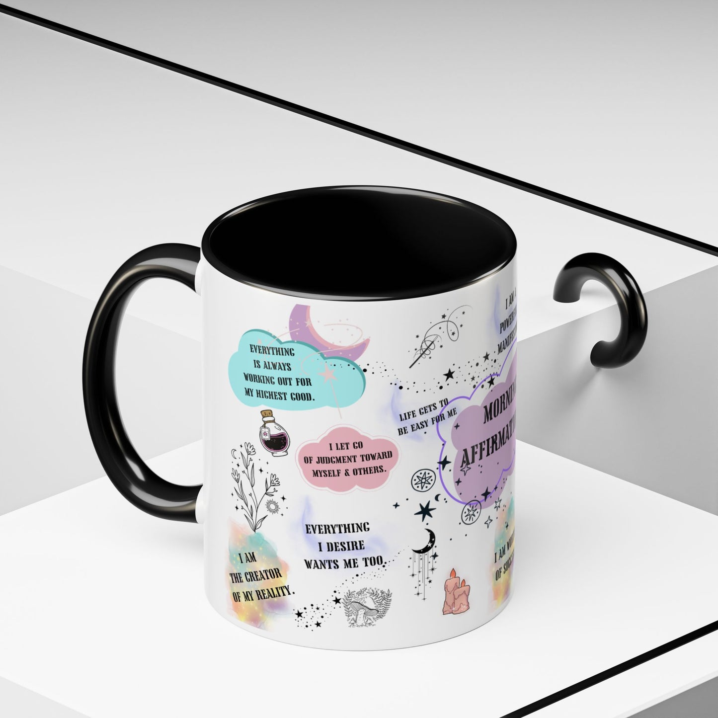 Morning affirmations mug positive motivation gift Christmas mug manifesting gift mug wicked mug bestie gift Coworker Gift coffee mug