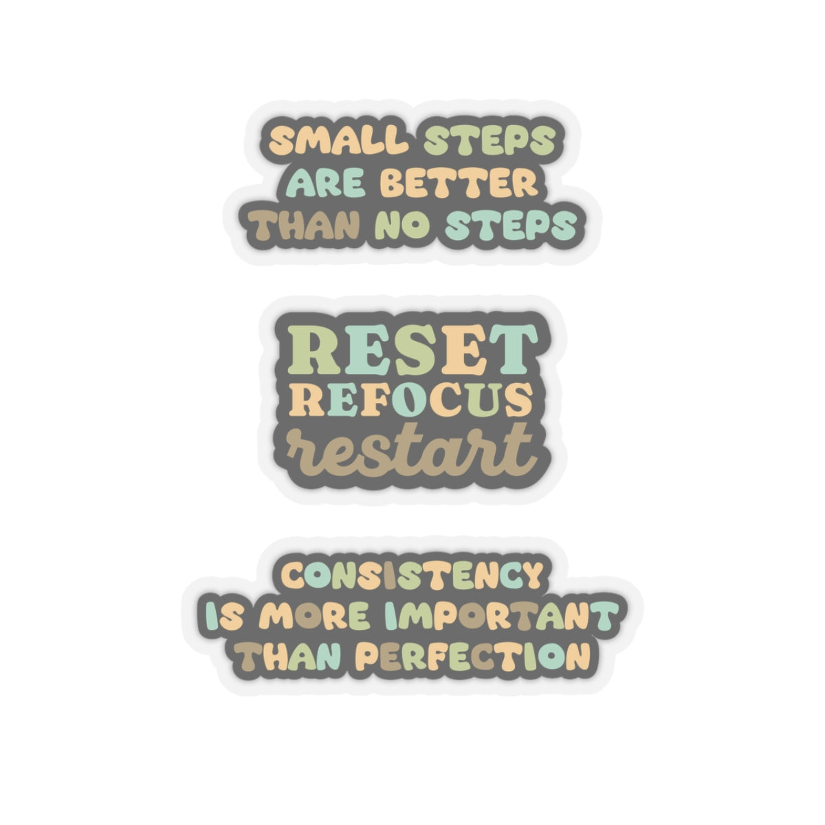 Motivational sticker page consistency sticker over perfection sticker small steps sticker bestie sticker teddy bear stickers bestfriend