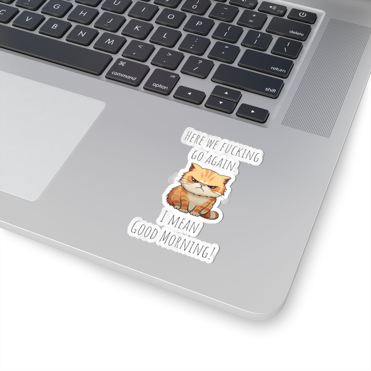 Grumpy cat Christmas sticker grumpy sticker funny coworker gift funny here we fucking go bestfriend gift KissCut Stickers Halloween stickers