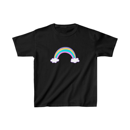 Rainbow kids shirl birthday girl birthday shirt kid wavy birthday party shirt Christmas shirt Rainbow cloud kid shirt birthday shirts