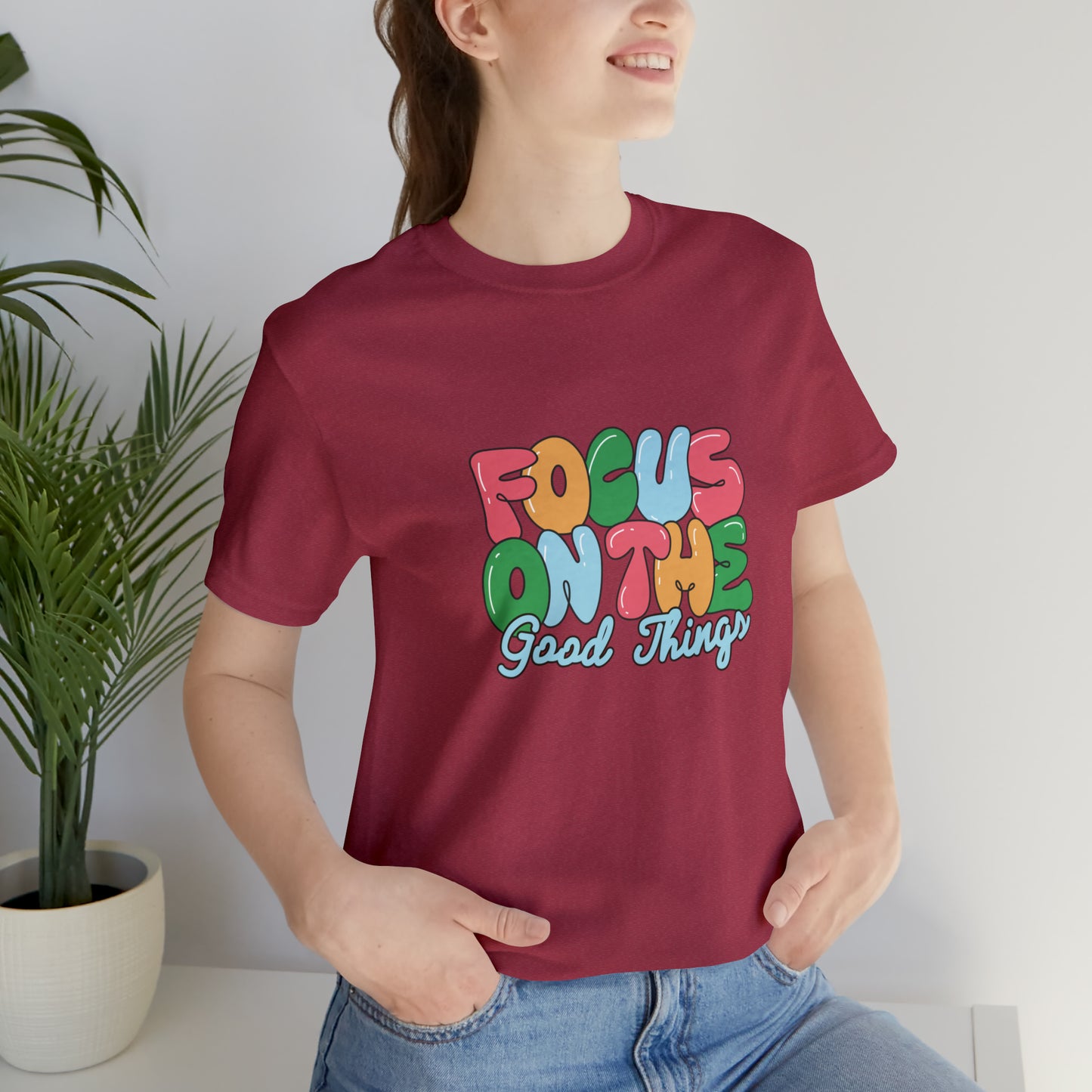 Focus on the good things shirt positive vibes shirt good vibes tee yogawear zen clothes bohemian top Women's Christmas gift for her for him