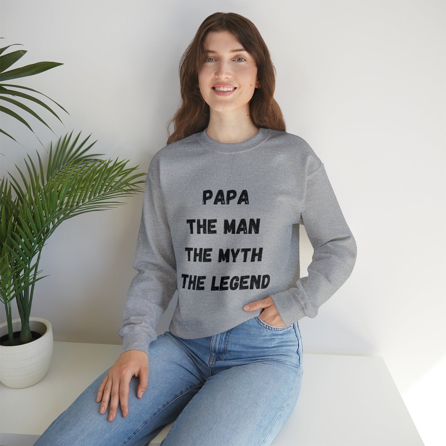 Papa the man the myth the legend Sweatshirt, Gift for Dad sweater father'sday tshirt, Daddy and me Christmas gift, best friend