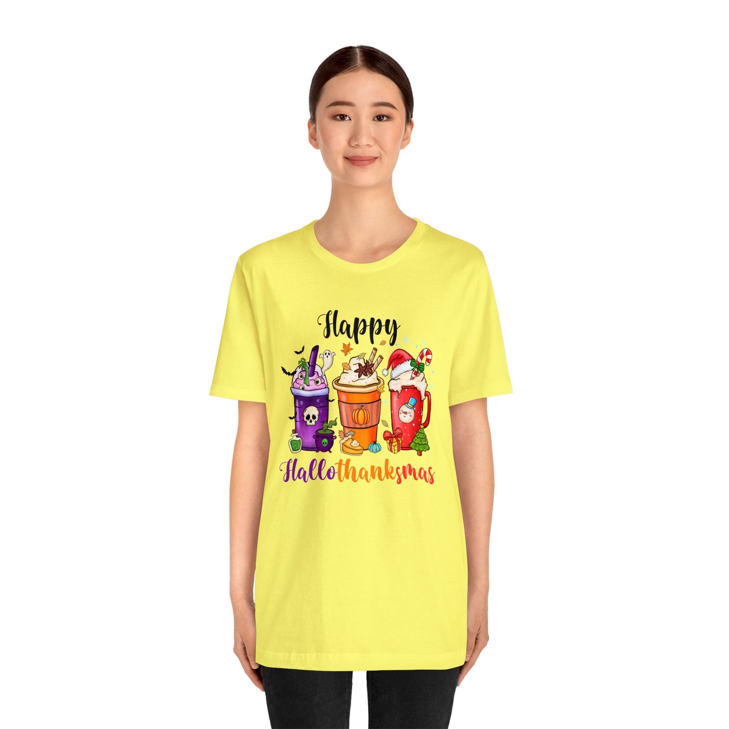 Happy Halloween shirt Fall drinks shirt Halloween shirt gift for her gift for him happy Hallothanksmas Shirt Christmas gift Thanksgiving