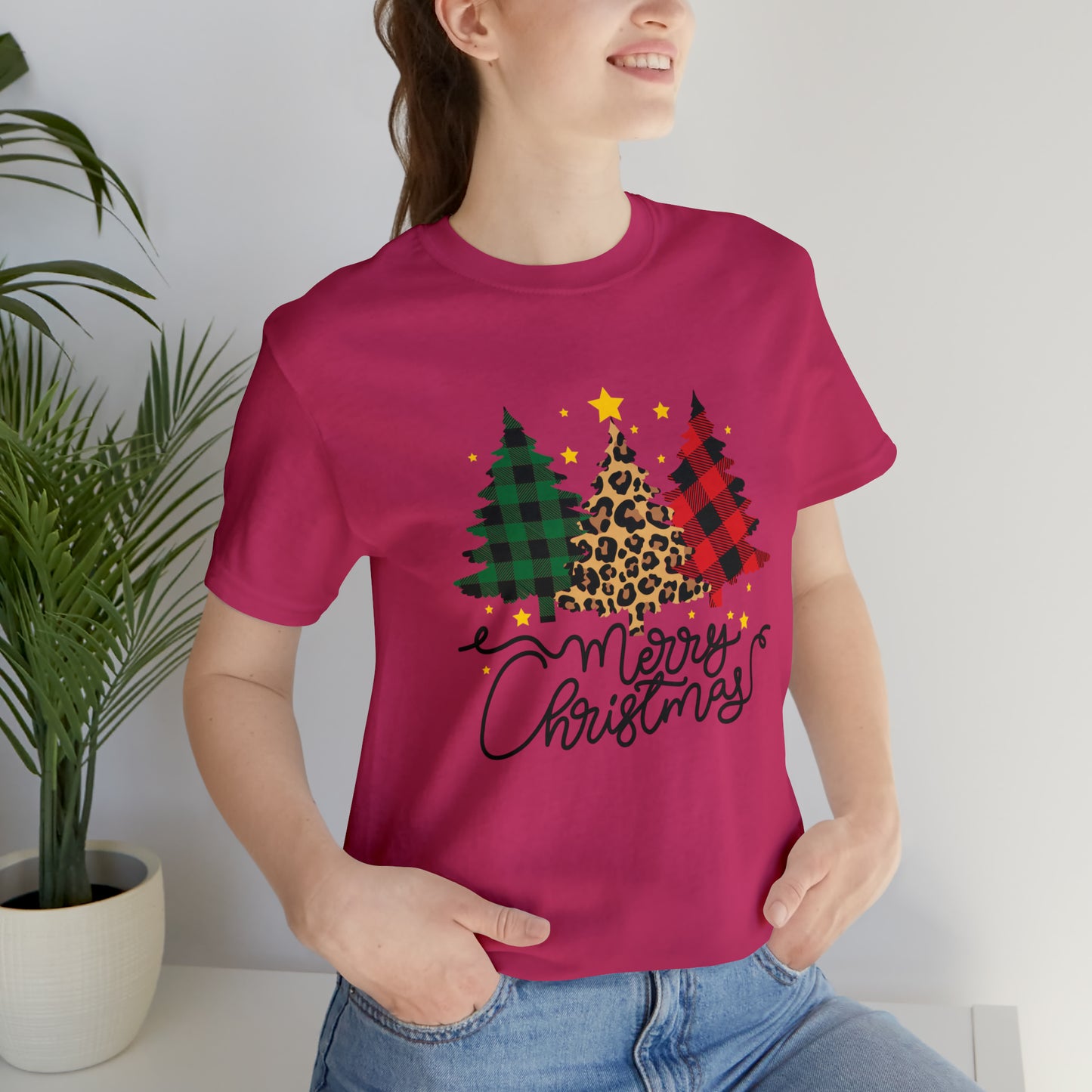 Festive AF shirt Pink Merry Bright Christmas Tshirt for Women Men Christmas Shirt Sweater Holiday Christmas gift for her gift for him Plaid