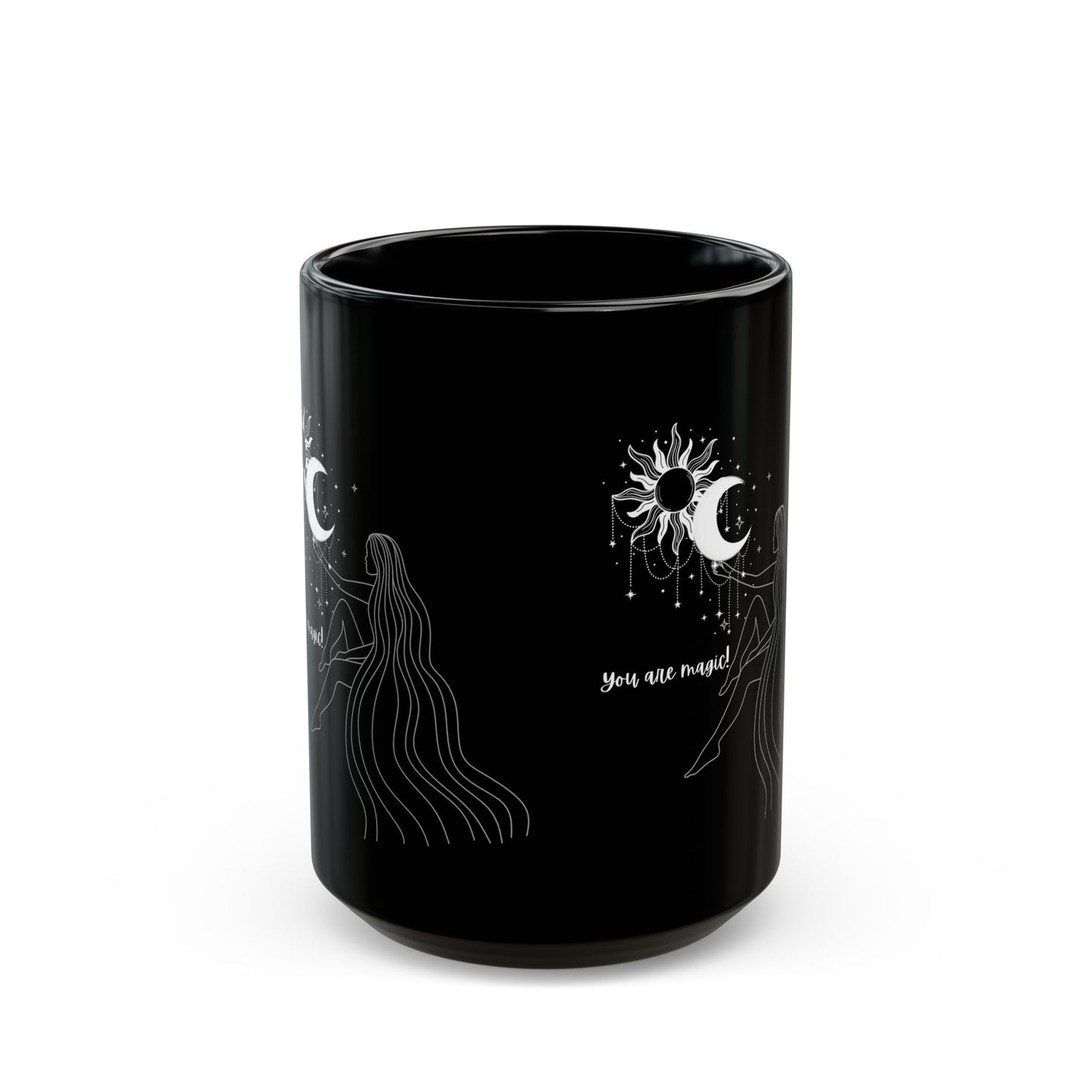 You are Magic mug spiritual mug Witchy gift manifesting mug moon gift moon lady things mug I like spooky funny gift best friend gift Christmas BlackMug(11oz,15oz)