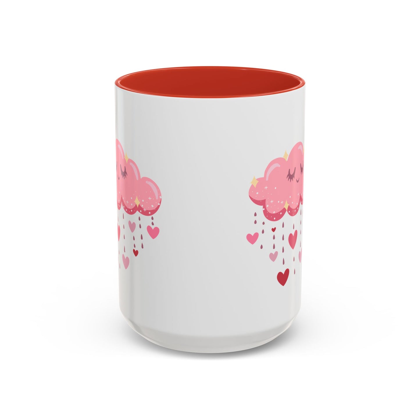 Happy pink cloud mug pink hearts mug Valentines day mug Galantines day Bestie giftforher gift tea Mug Coffee Gift for Mom vday gift girlboss