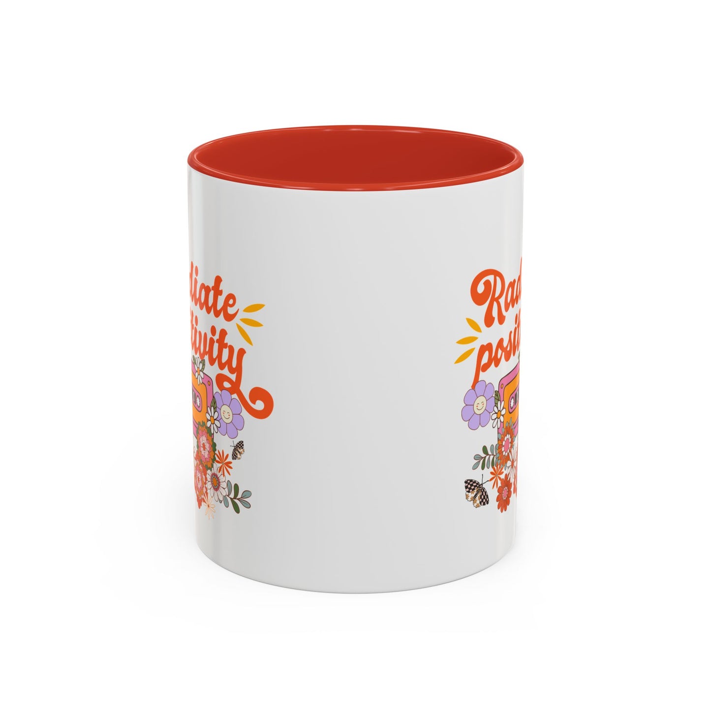 Radiate positivity mug Morning affirmation mug shining light mug Delulu mug retro gift Christmas gift for her gift for him bestie gift