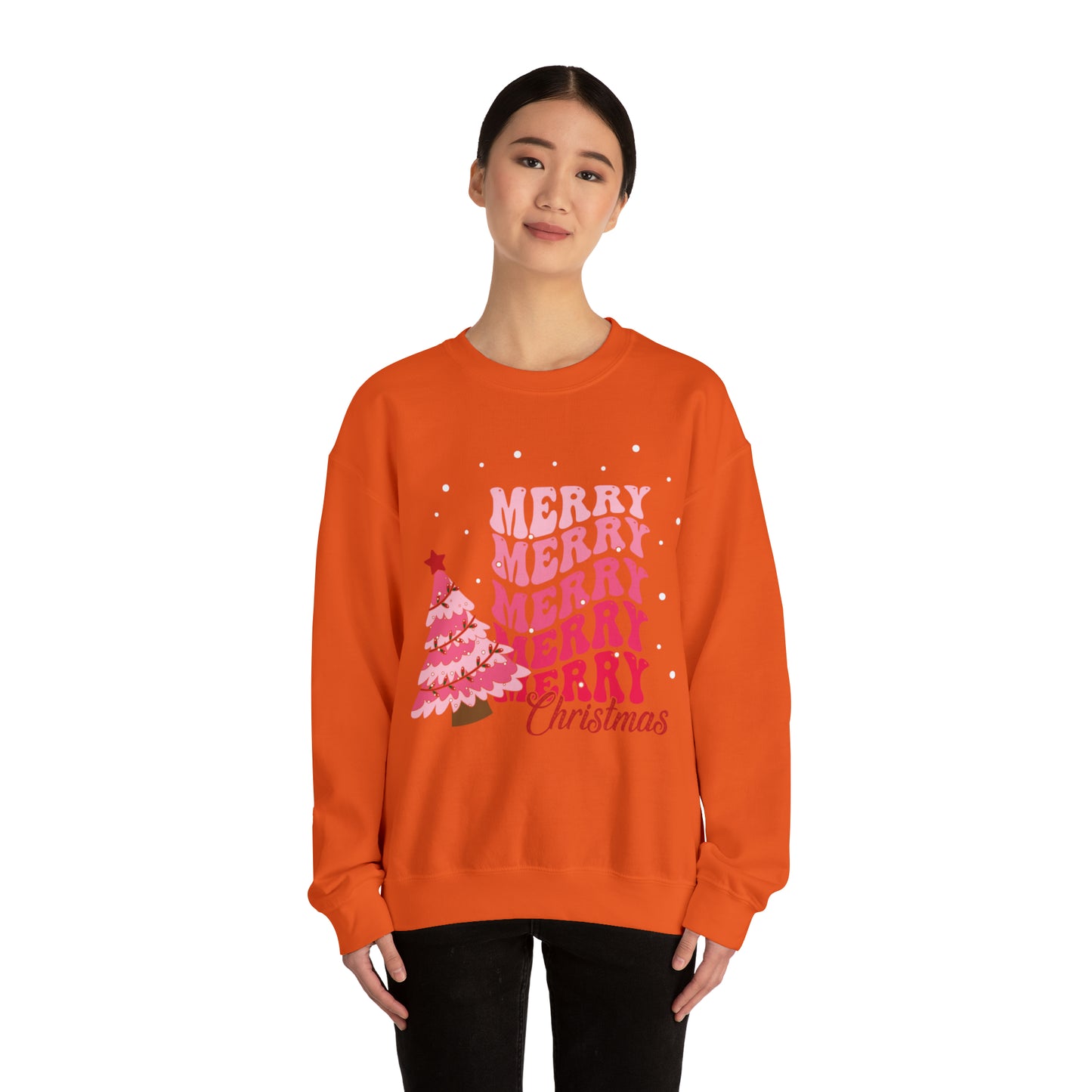 Festive AF sweater Pink Merry Bright Christmas Sweatshirt for Women Christmas Shirt Sweater Holiday Christmas gift for her gift for him