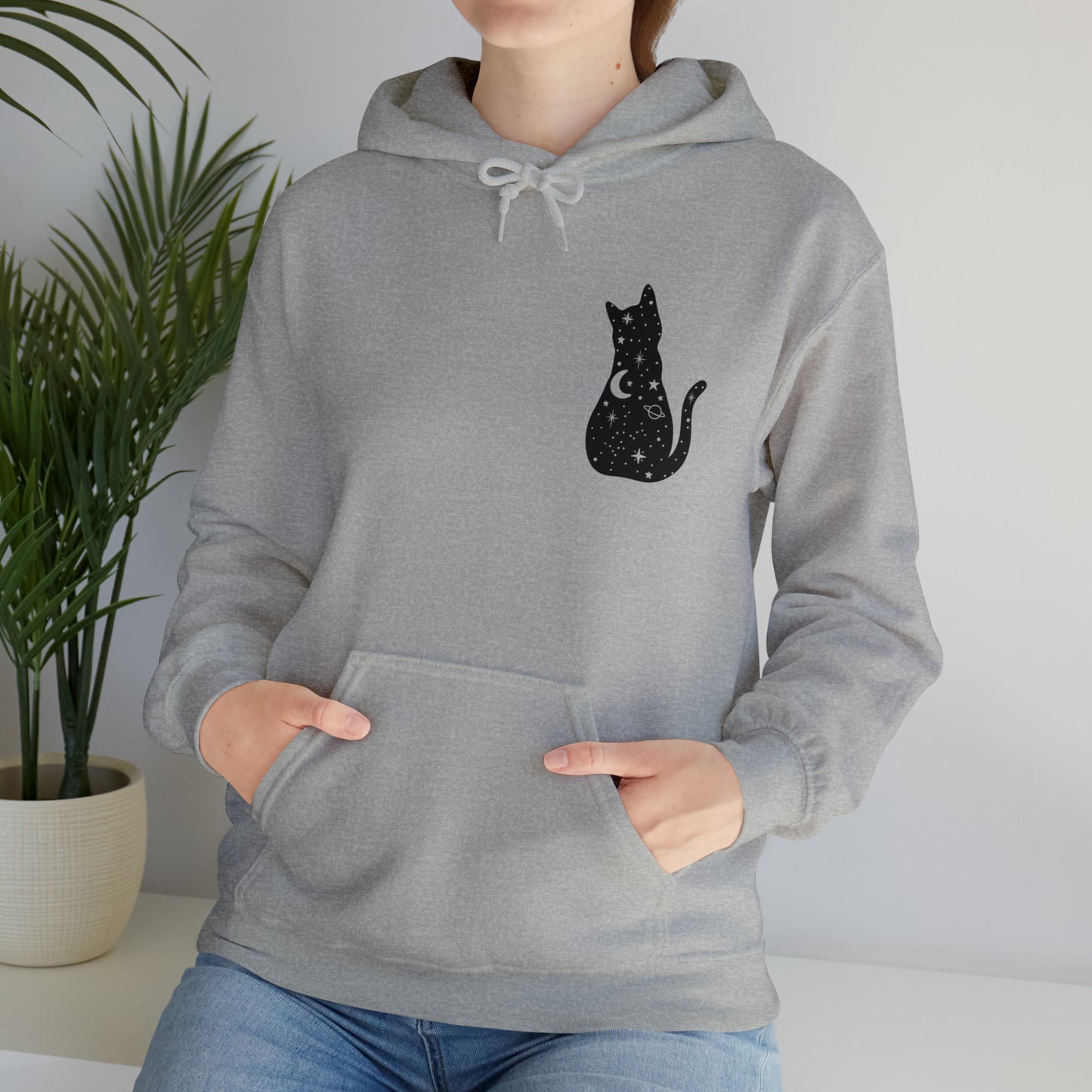 Halloween Sweatshirt Black Cat Shirt Halloween Sweater Halloween Cat Sweatshirt Gift for Cat Lover Gift Black Cat Gift for Cat Mom Gift Moon