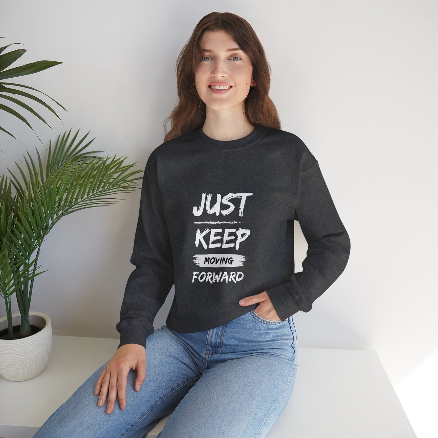 Just keep moving forward sweater motivational sweater gift for her gift for him entrepreneur gift birthday gift Christmas sweatshirt