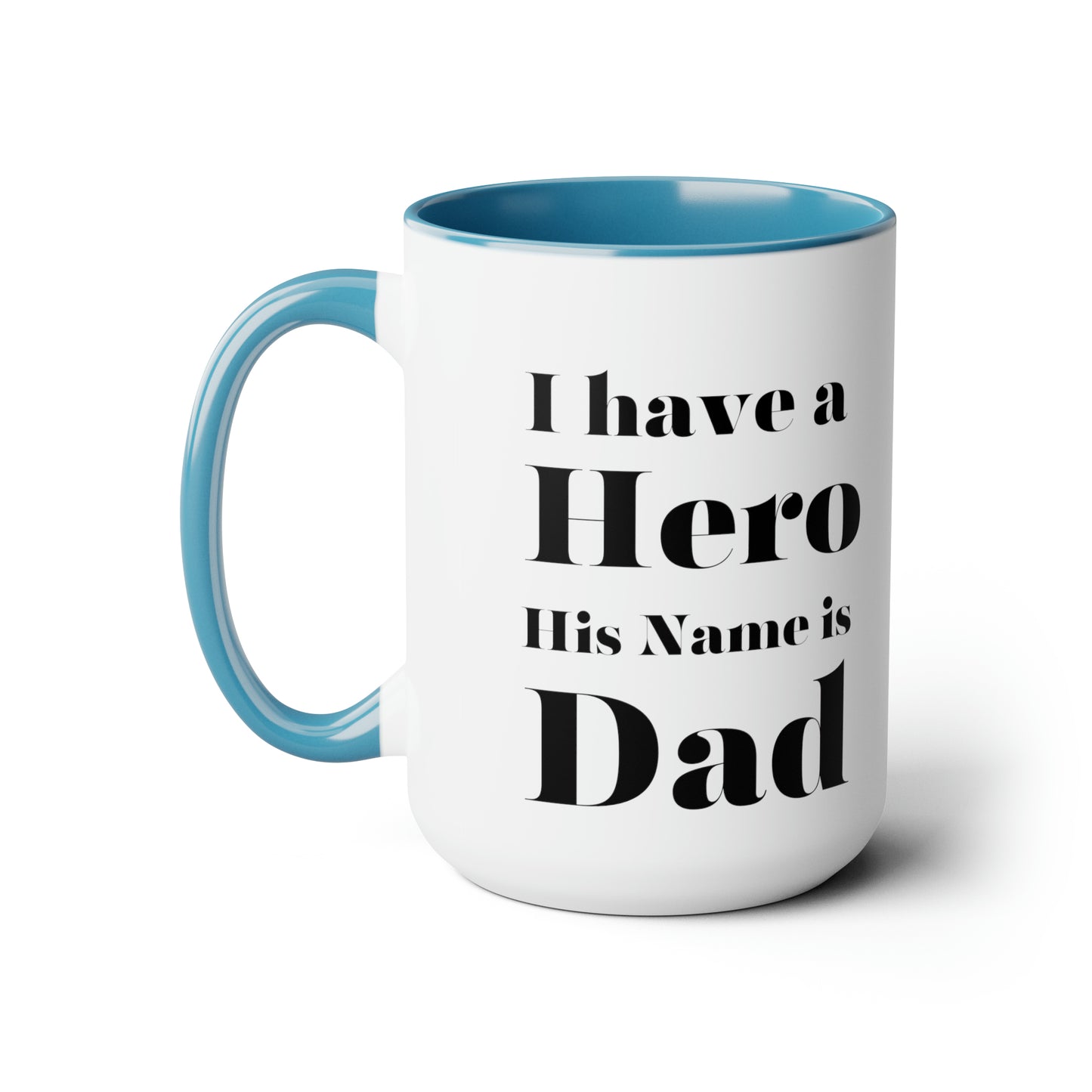 Hero dad mug love you dad Valentine's Day mug sister gift Coffee Mug pregnancy reveal gift heart mug gift for her Mug wife Coffee tea 15oz