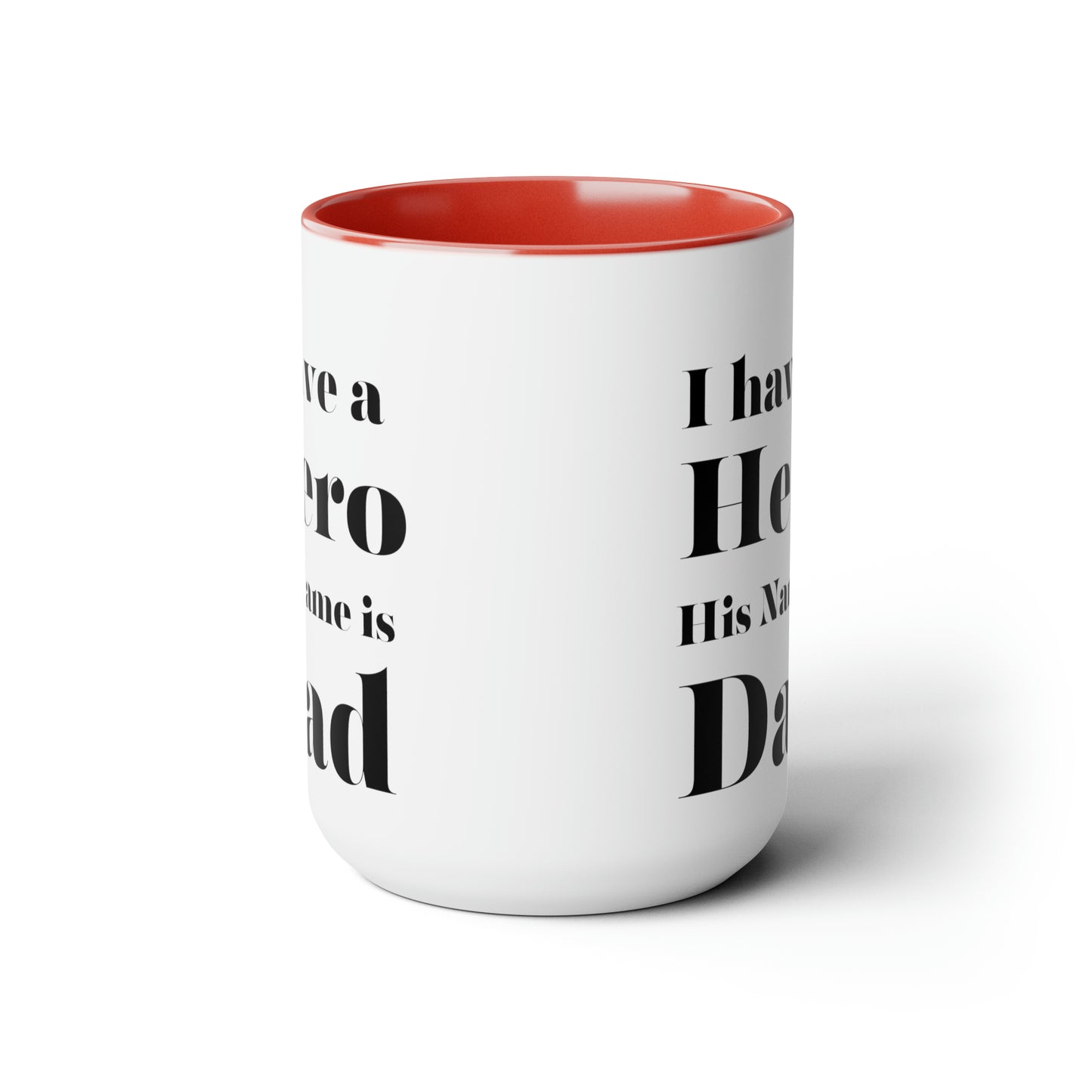 Hero dad mug love you dad Valentine's Day mug sister gift Coffee Mug pregnancy reveal gift heart mug gift for her Mug wife Coffee tea 15oz