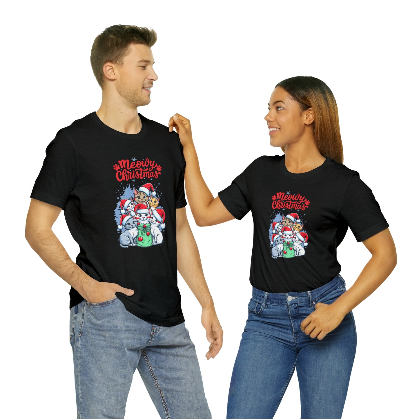 Cute Cat Christmas shirt funny dog Christmas tee Matching Family Christmas Shirt Family Christmas Shirt Matching Xmas Tees Custom