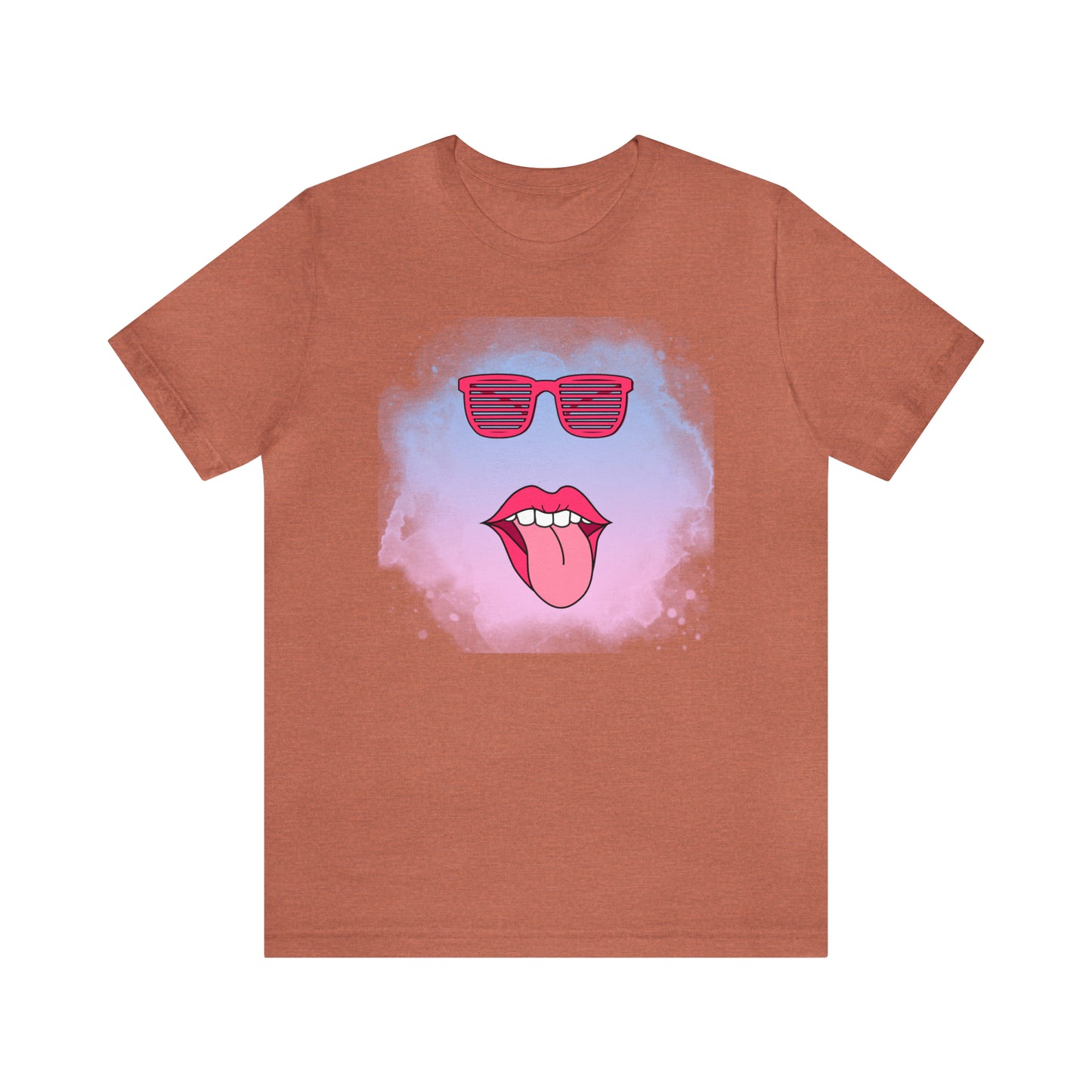 Lip Sunglasses t-shirt, Bubble gum kiss shirt,Pink Gum Shirt,Galantine gift travel shirt,best friend trip,girls vacation trip, Unisex Jersey