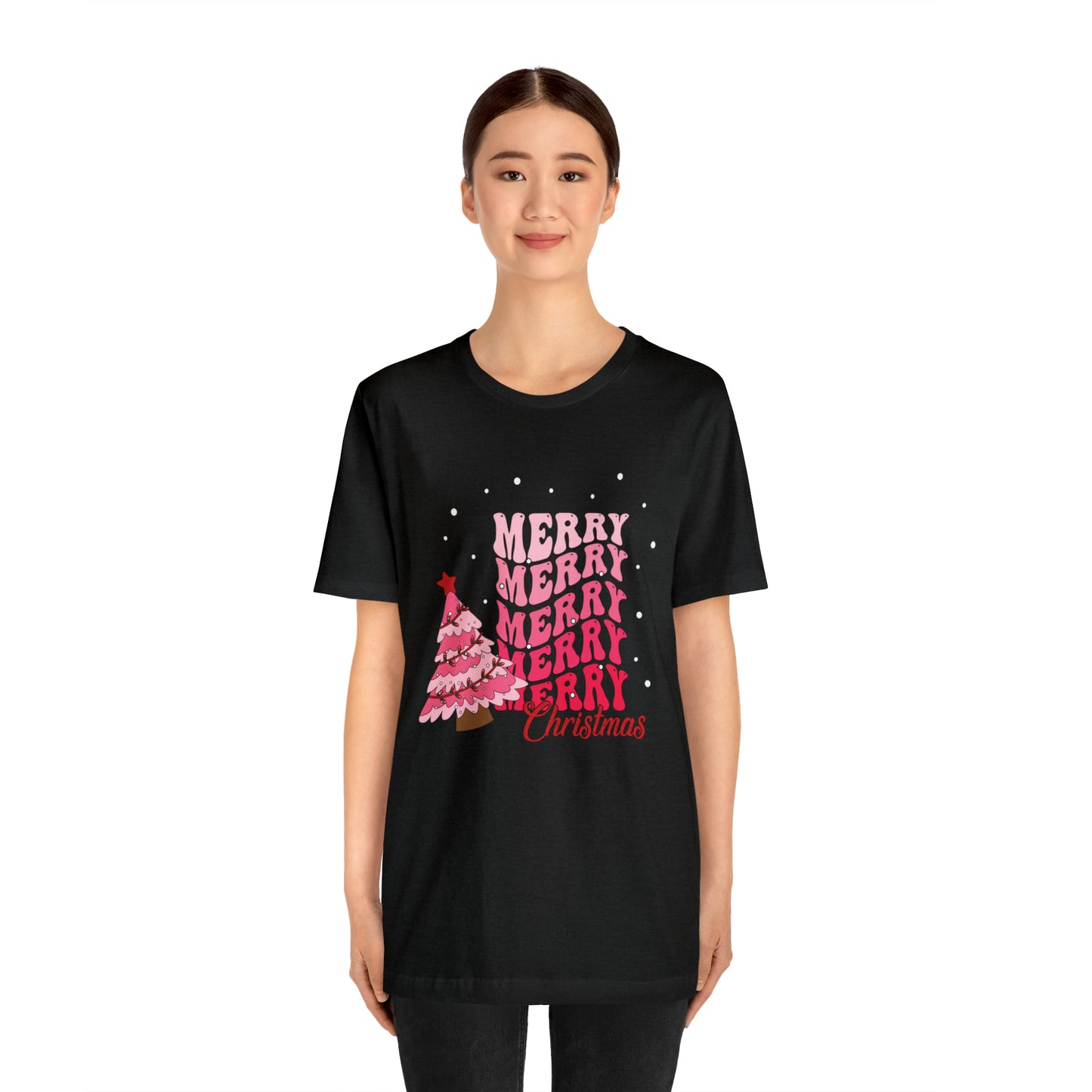 Festive AF shirt Pink Merry Bright Christmas Tshirt for Women Christmas Shirt Sweater Holiday Christmas gift for her gift for him unisex