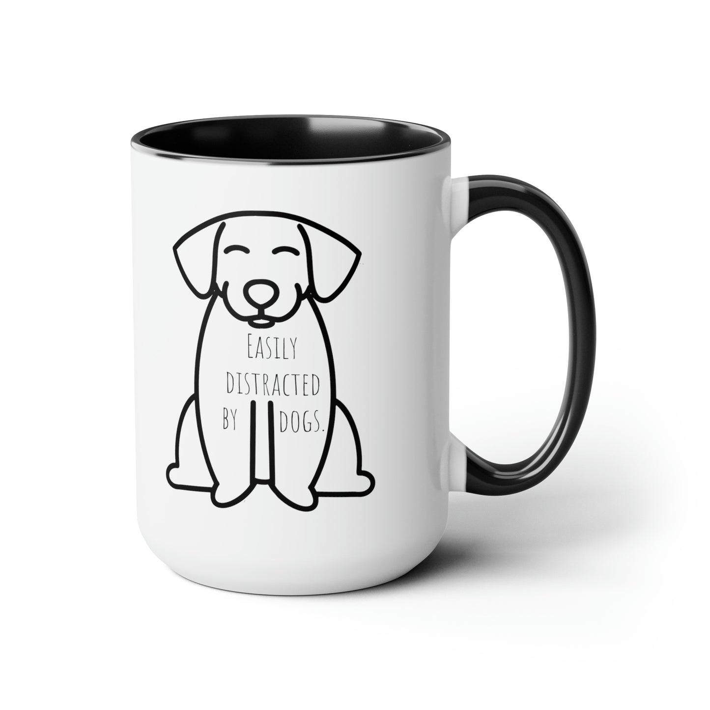 Easily distracted by dogs mug Supervisor mug Floral mug gift for her Mug funny gift for wife Coffee Mugs tea Christmas gift 15oz