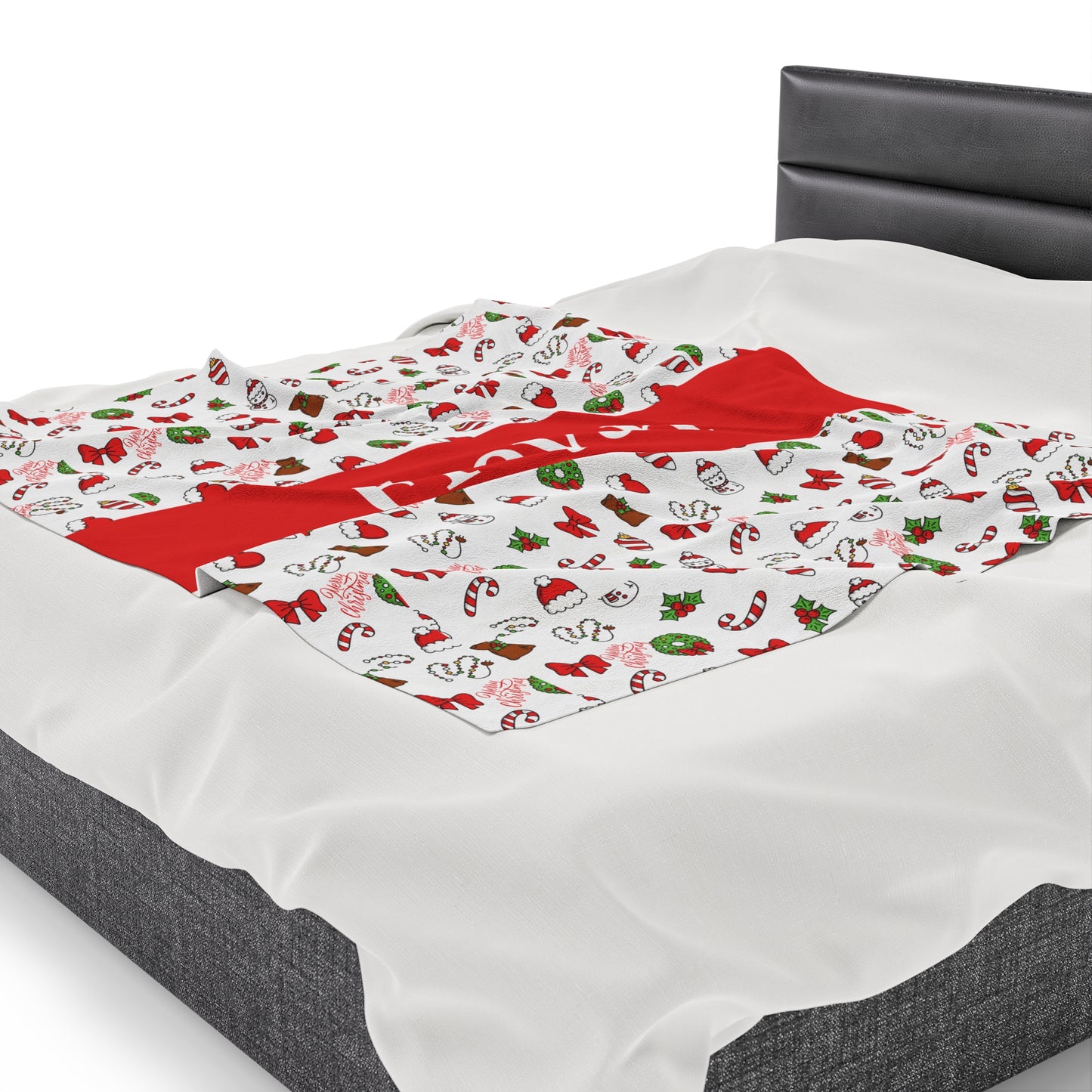 Christmas Blanket kids custom name christmas blanket Merry christmas personalized blanket Movie watching blanket Velveteen Plush Blanket