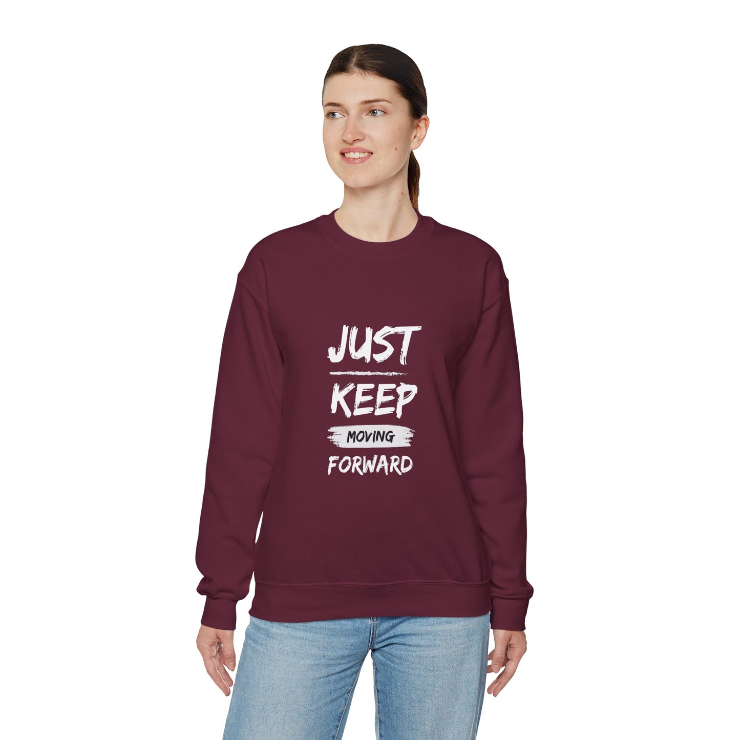 Just keep moving forward sweater motivational sweater gift for her gift for him entrepreneur gift birthday gift Christmas sweatshirt