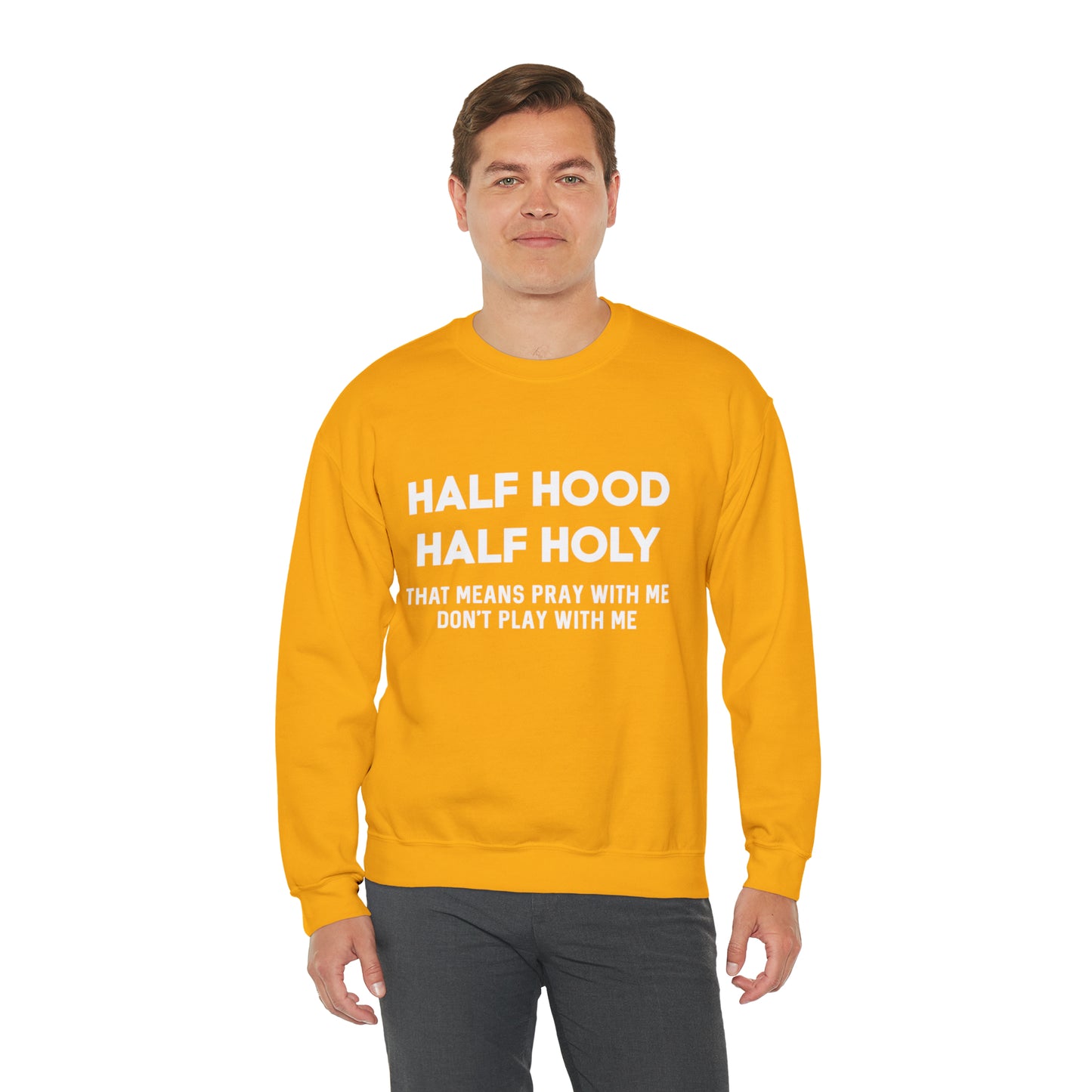 Half Hood half holy Sweater Funny sweashirt  Mama sweater gift for her gift for him vacation shirt boyfriend sweater best friend gift