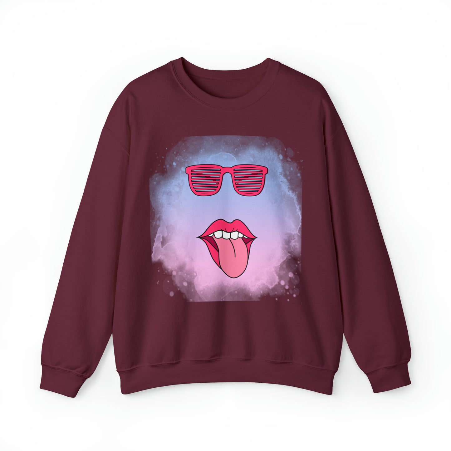 Lip Sunglasses Hoodie, Bubble Gum kiss Hoodie, Fun Summer shirt, Birthday gift for her, Galantine travel sweatshirt, Unisex